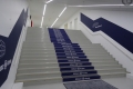 Treppe von den Kabinen der Allianz Arena in den Innenraum