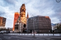 Gedächtniskirche in Berlin im Sonnenuntergang