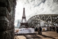 Eiffelturm in Köln im Mai 2017 zur Eishockey-WM