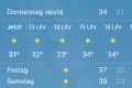 Temperaturen in Las Vegas