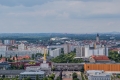 Ausblick vom Völkerschlachtdenkmal auf Leipzig